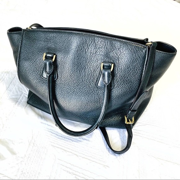 Michael Kors black large Sophie satchel tote bag structured large purse - Picture 3 of 8